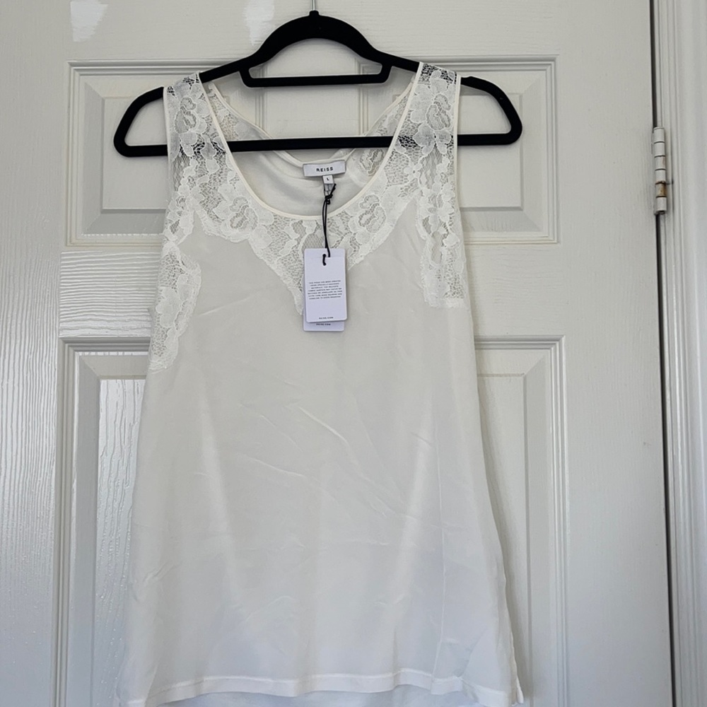 Reiss NWT white lace tank